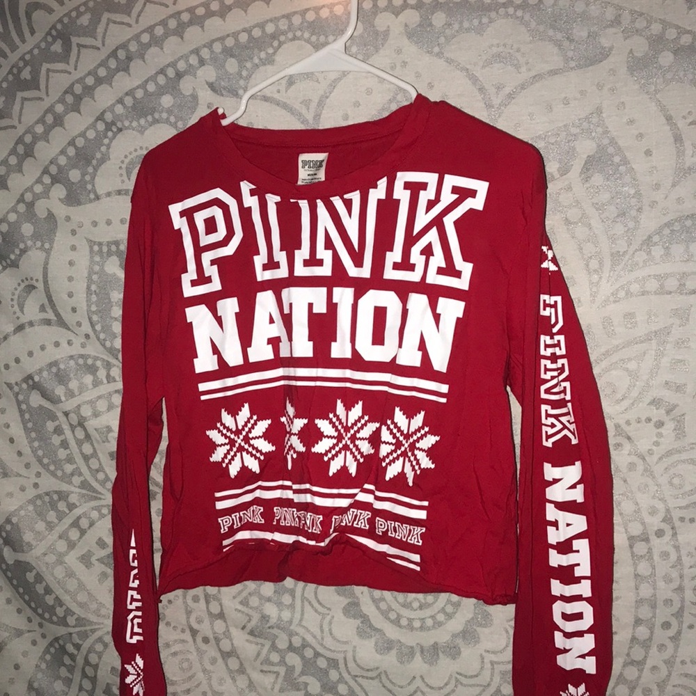 Limited edition Pink Christmas crop top